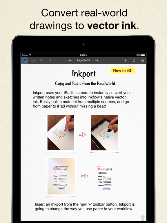 Inkflow: Visual Notebook for Handwriting, Sketching, and Photos screenshot