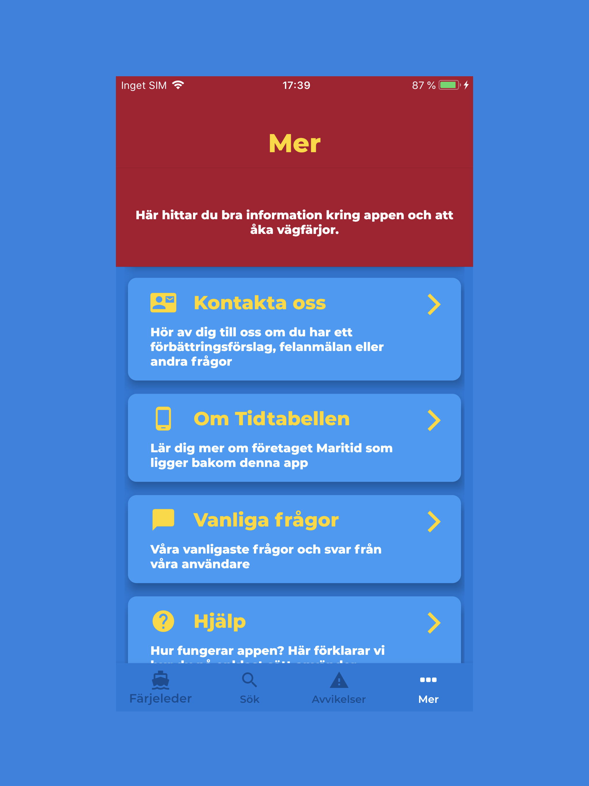 Tidtabellen