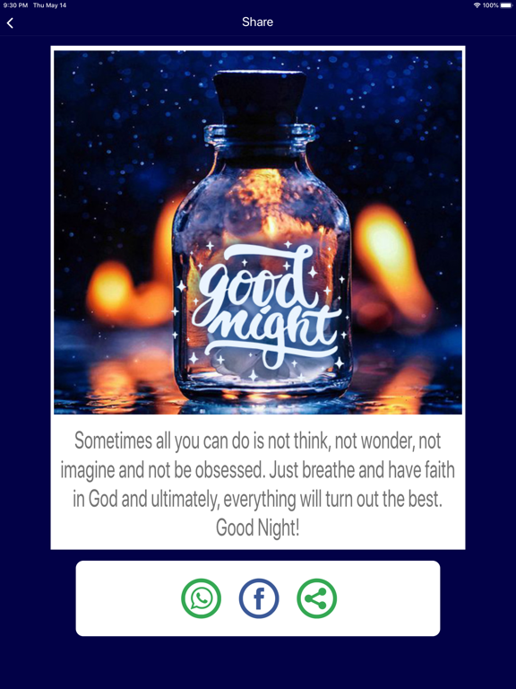 Good Night SMS iPad screenshot 5 - Lifestyle app