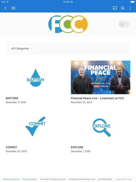 Screenshot #6 pour Fortville Christian Church App