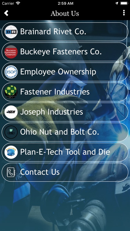 Buckeye Fasteners Company App