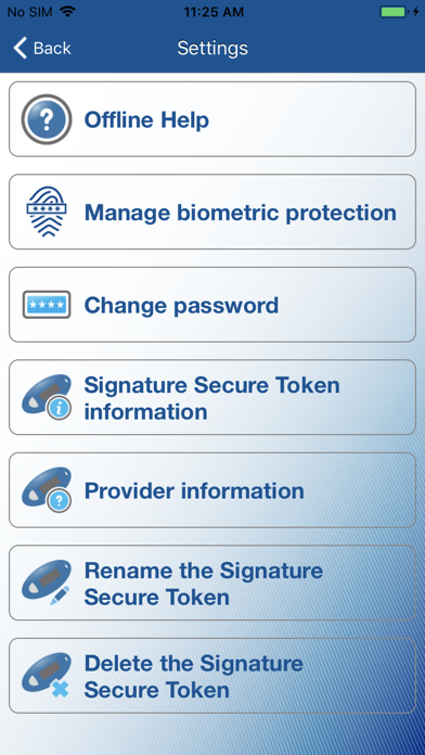 Signature Secure Token Screenshot