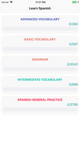 Spanish Grammar Test screenshot