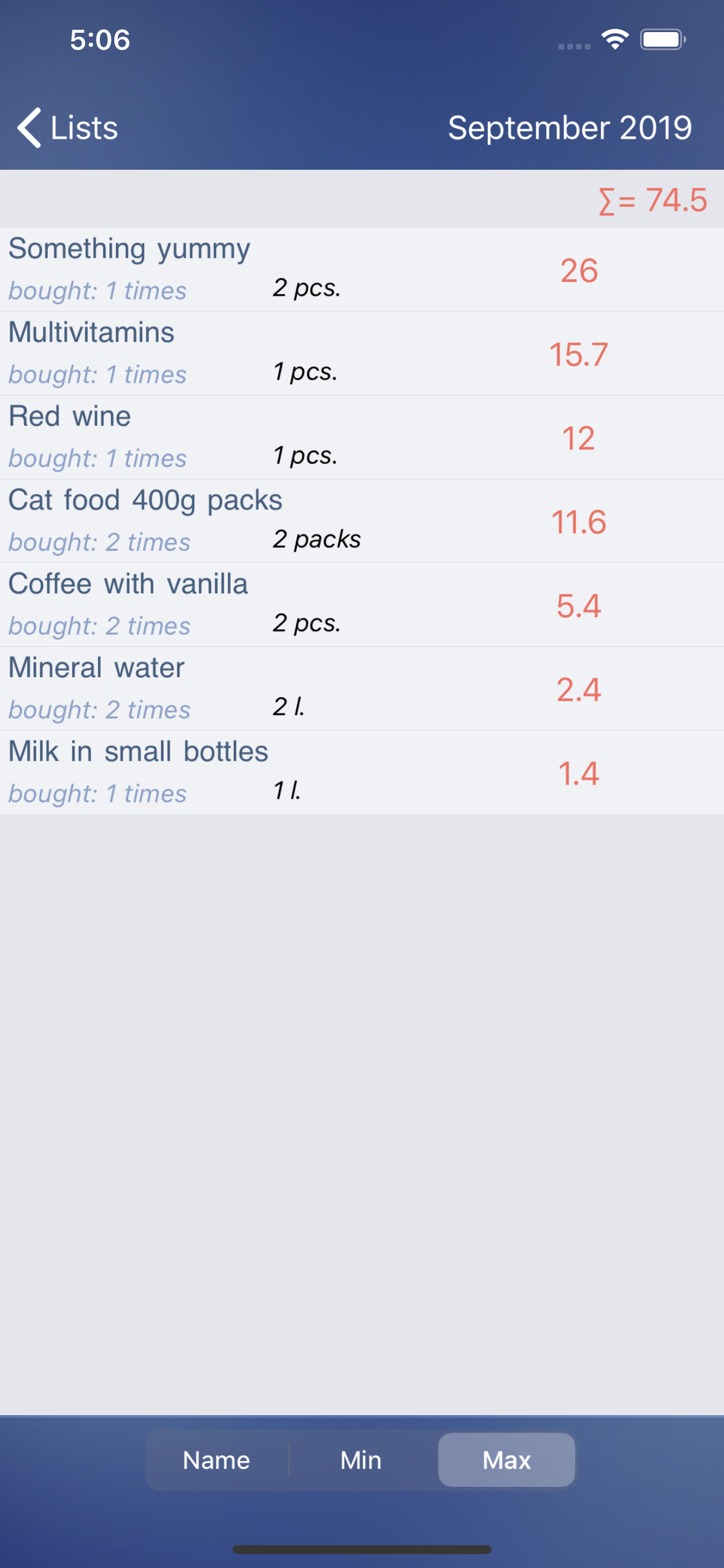 Just Buy! shopping list screenshot 5