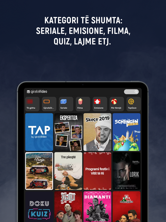 gjirafaVideo iPad screenshot 2 - Entertainment app
