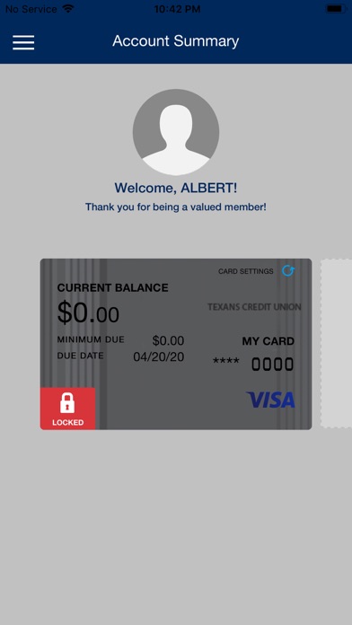 Texans Visa Card screenshot 2