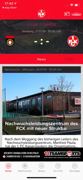 Game screenshot 1. FC Kaiserslautern App apk