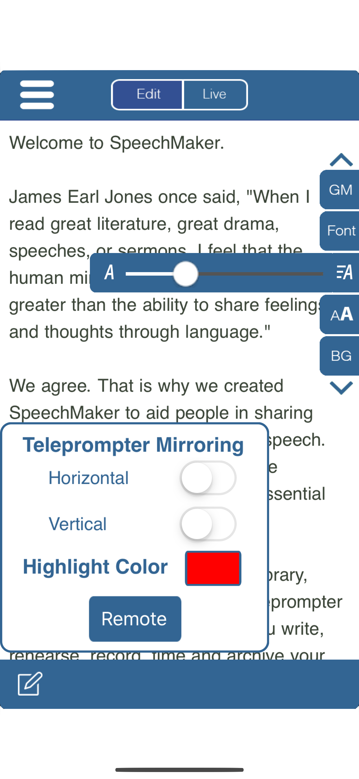 Public Speaking Teleprompter