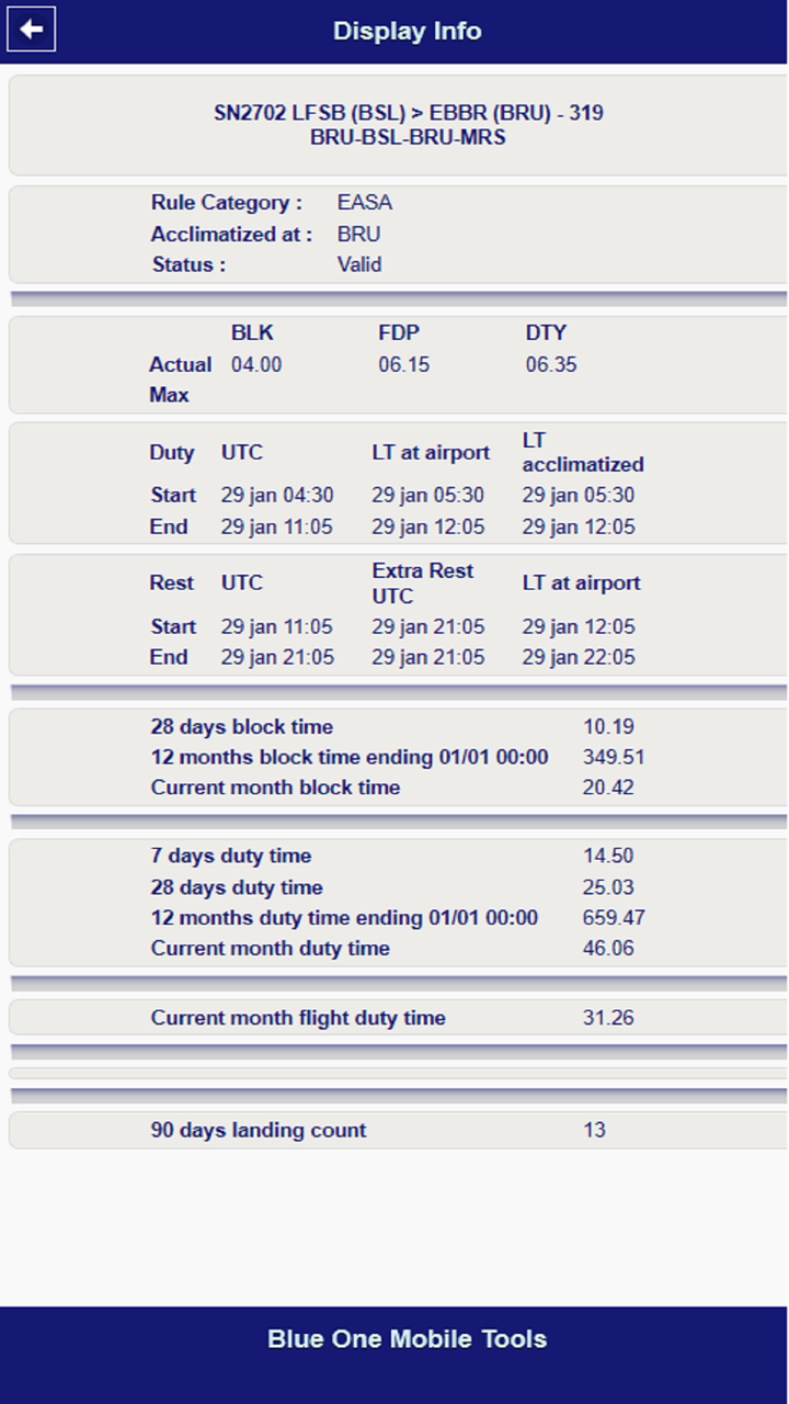 Blue One Mobile Crew Interface screenshot 3