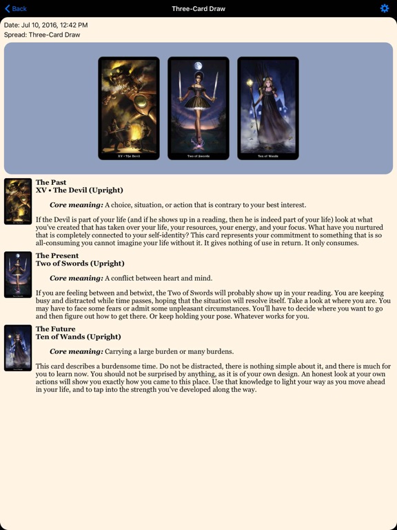 Steampunk Tarot iPad screenshot 4 - Entertainment app