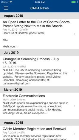 Game screenshot CAHA InfoCenter mod apk
