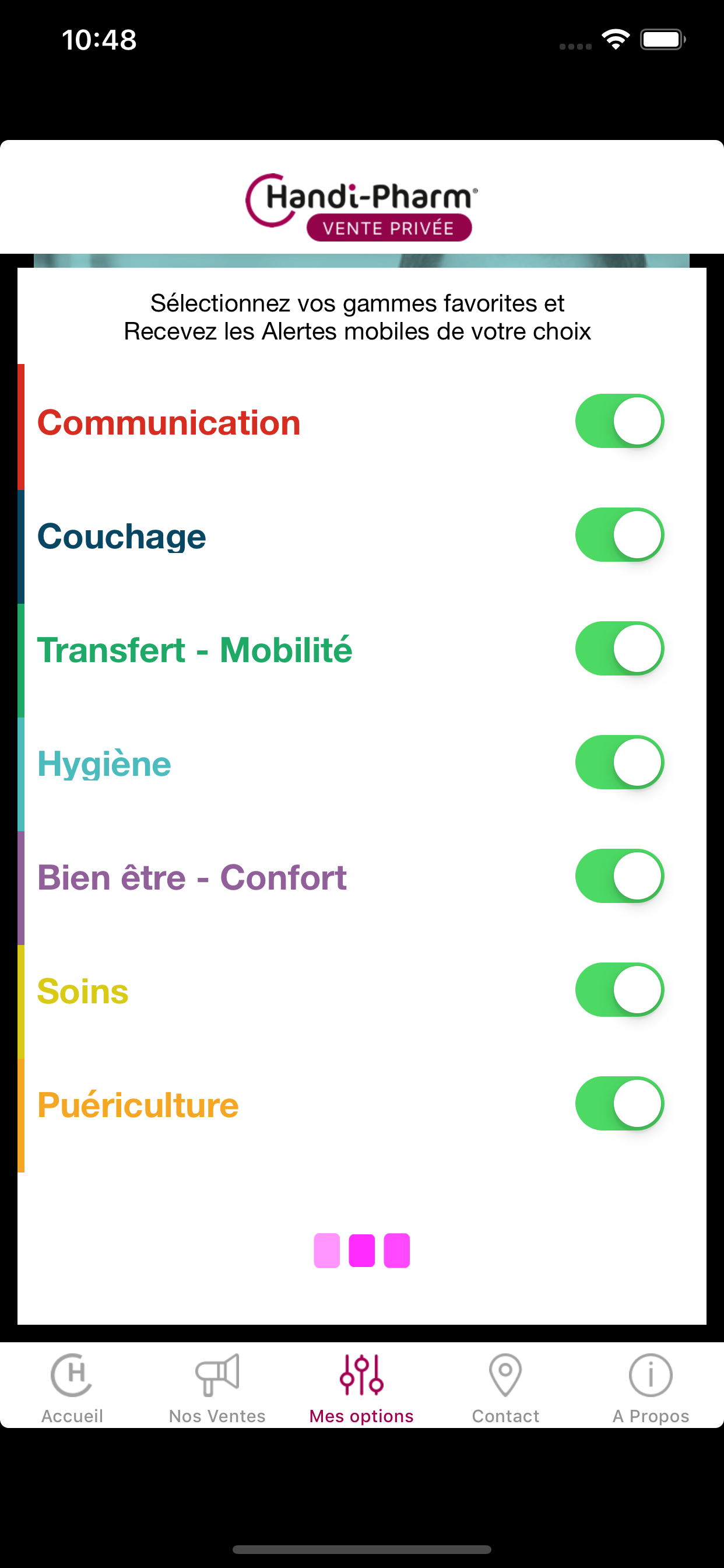HANDIPHARM Vente privée