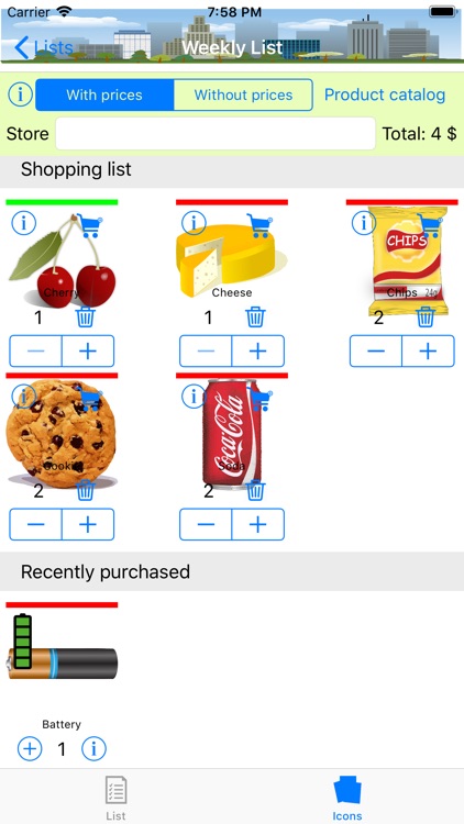 RunOutOf - Shopping List