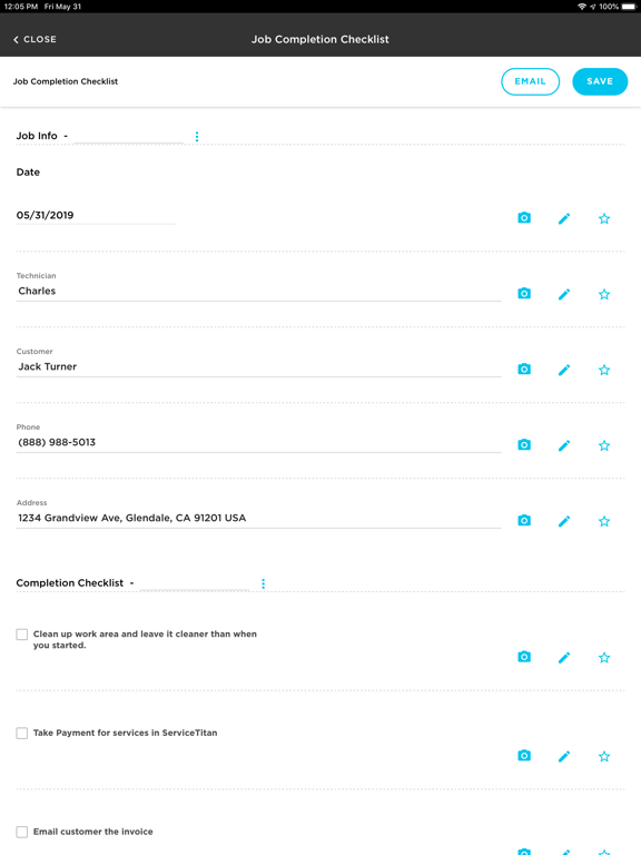 ServiceTitan Mobile iPad screenshot