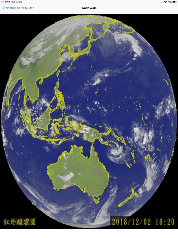 WeatherSatelliteMap iPad screenshot