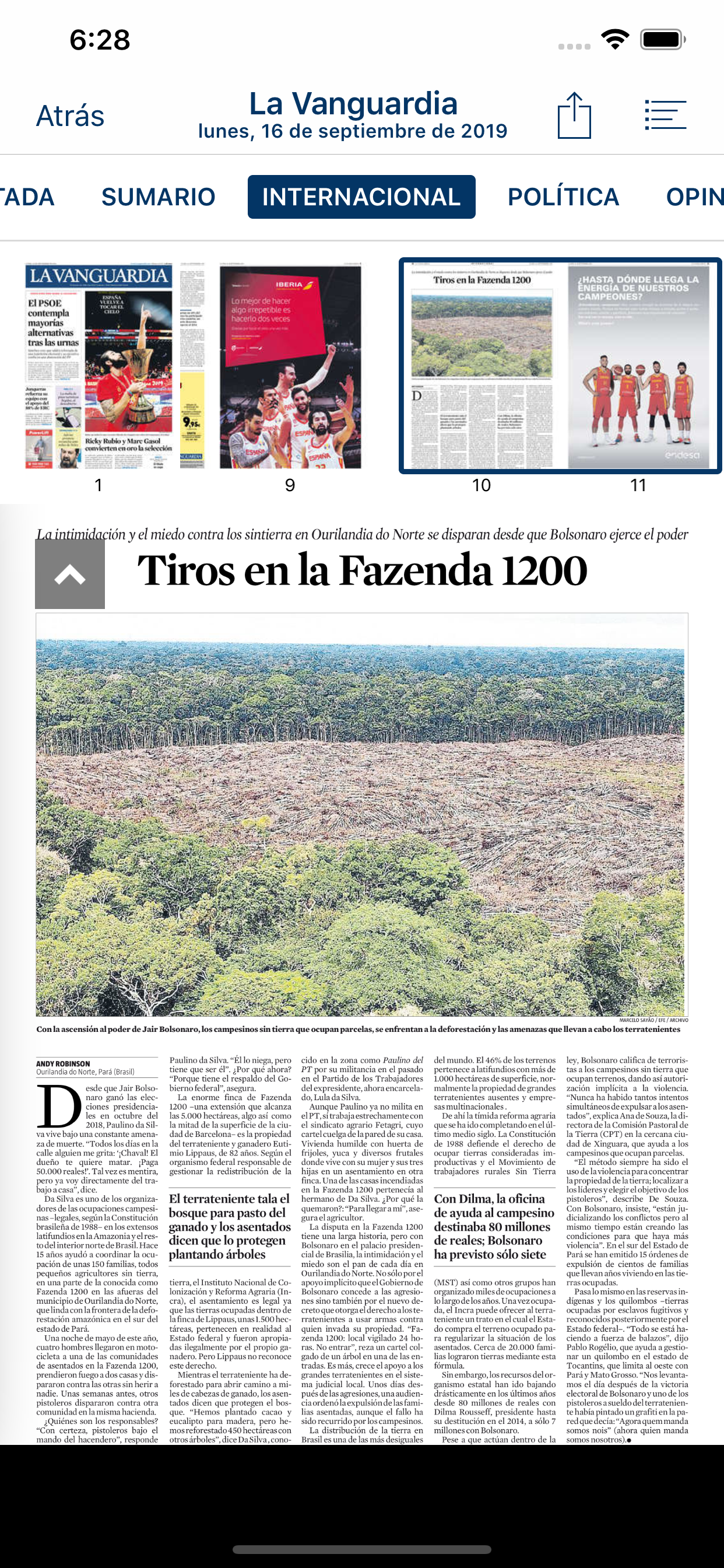 La Vanguardia edición impresa