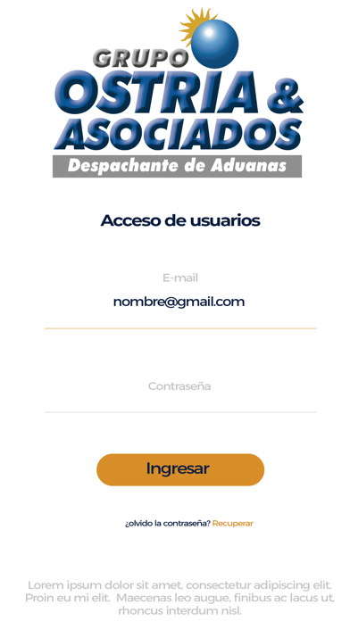 Screenshot #1 pour Ostria Despachante de Aduana