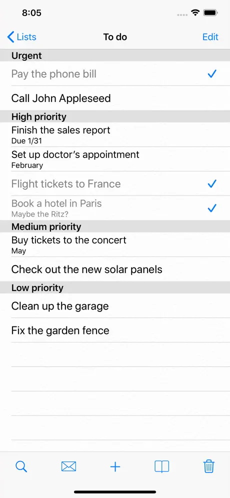 Checklists