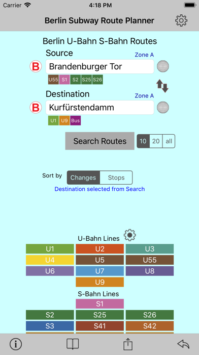 Berlin Subway Route Planner for iPhone - Free App Download