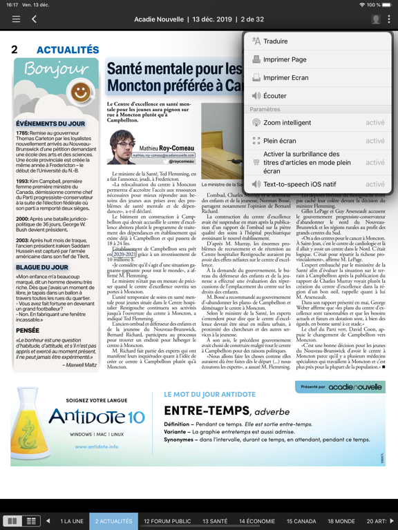 Screenshot #6 pour Acadie Nouvelle - Numérique