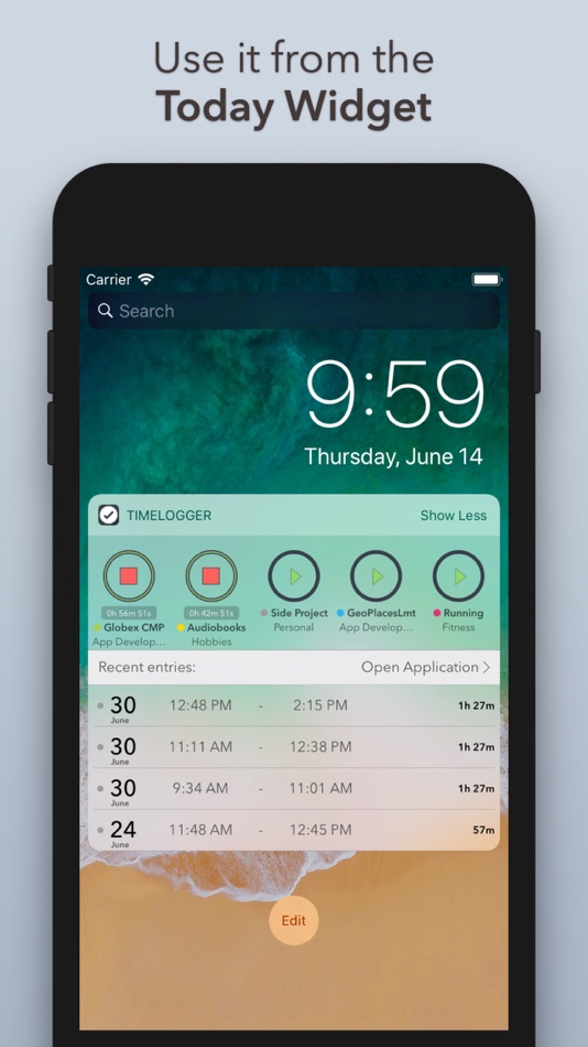 #5. Timelogger: Time Tracking (iOS) 由: Filipe Martins