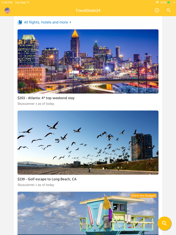 Vacation Deals & Cruises iPad screenshot 1 - Travel app