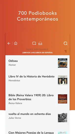 Captura de pantalla de Audiolibros HQ en iPhone 2