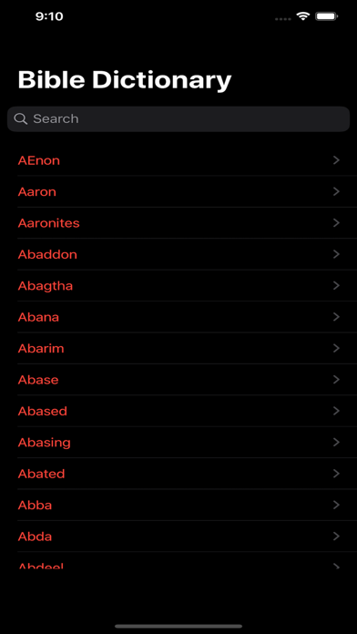 Bible Dictionary : Offline Screenshot
