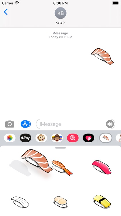 Appetizing sushi sticker