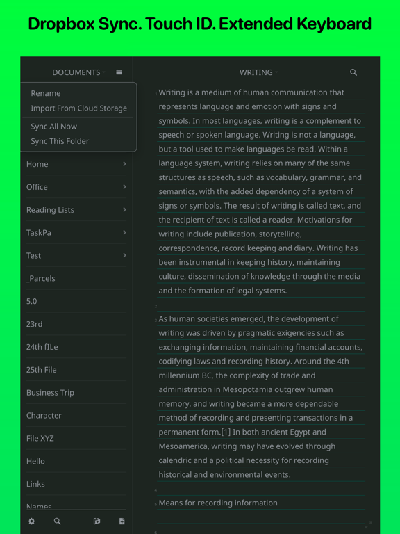 Screenshot #5 for Writemator - Plain Text Editor