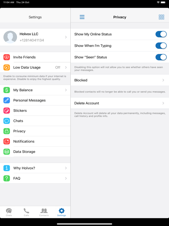 Holvox iPad screenshot 4 - Social Networking app