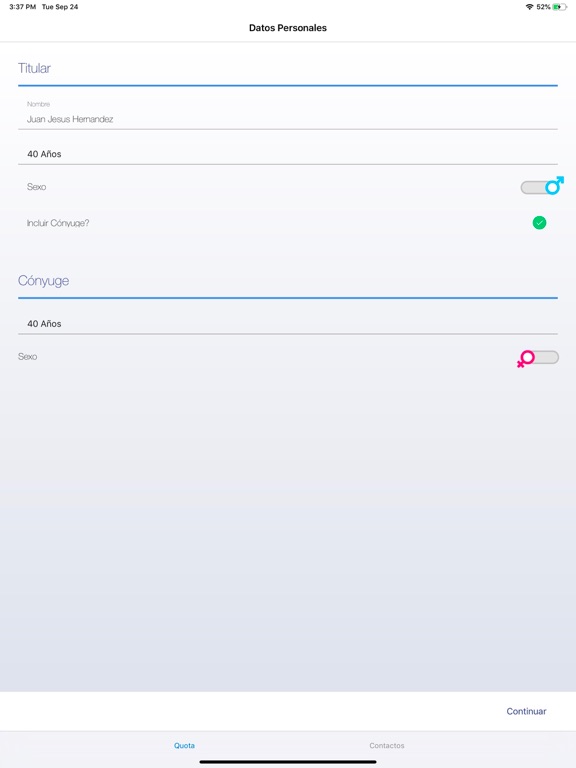 BMI Cotizador Salud Guatemala app screenshot 3