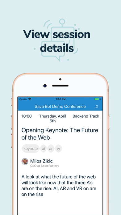 Sava.Events iPhone screenshot 4 - Productivity app