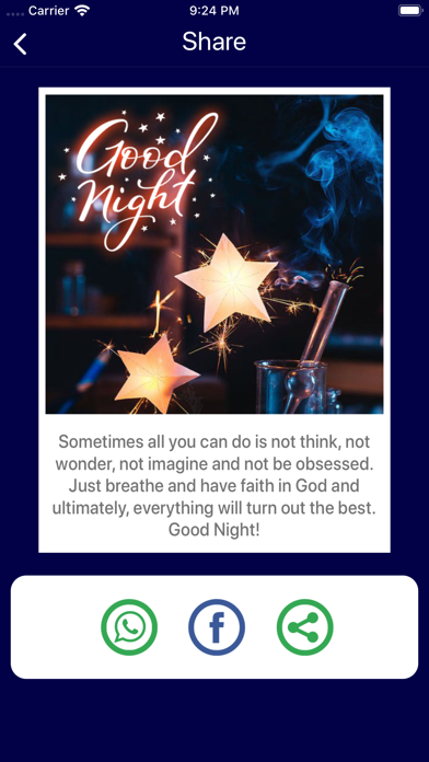 Good Night SMS Screenshot