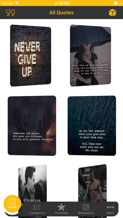 Screenshot #2 pour Quotes & Wallpapers