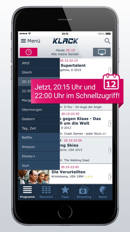 TV-Programm KLACK: Ihre TV-App