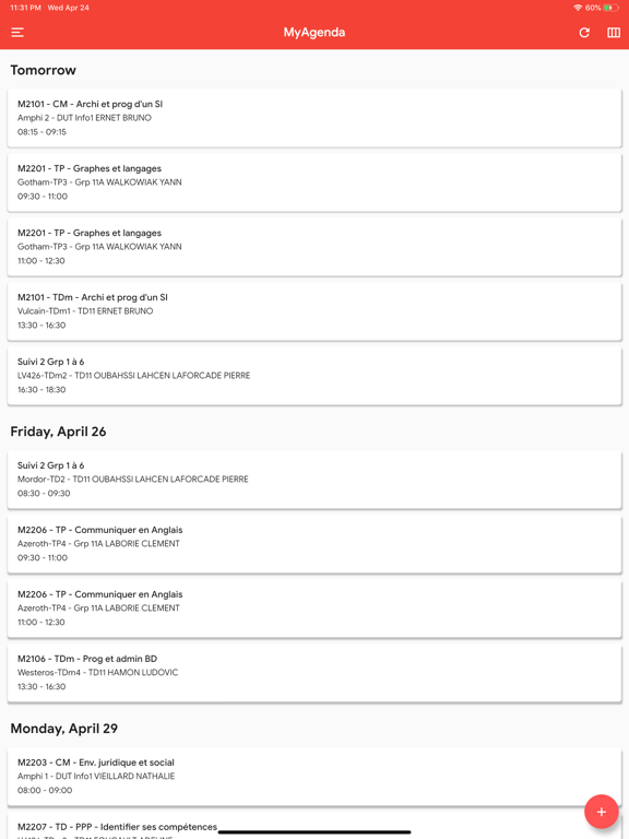 Screenshot #5 pour UnivAgenda