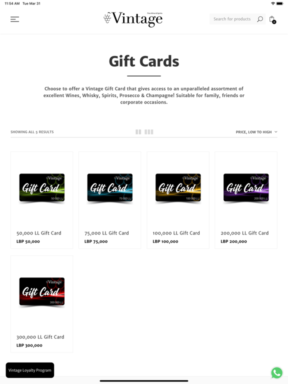 Vintage Wine & Spirits iPad screenshot 5 - Shopping app