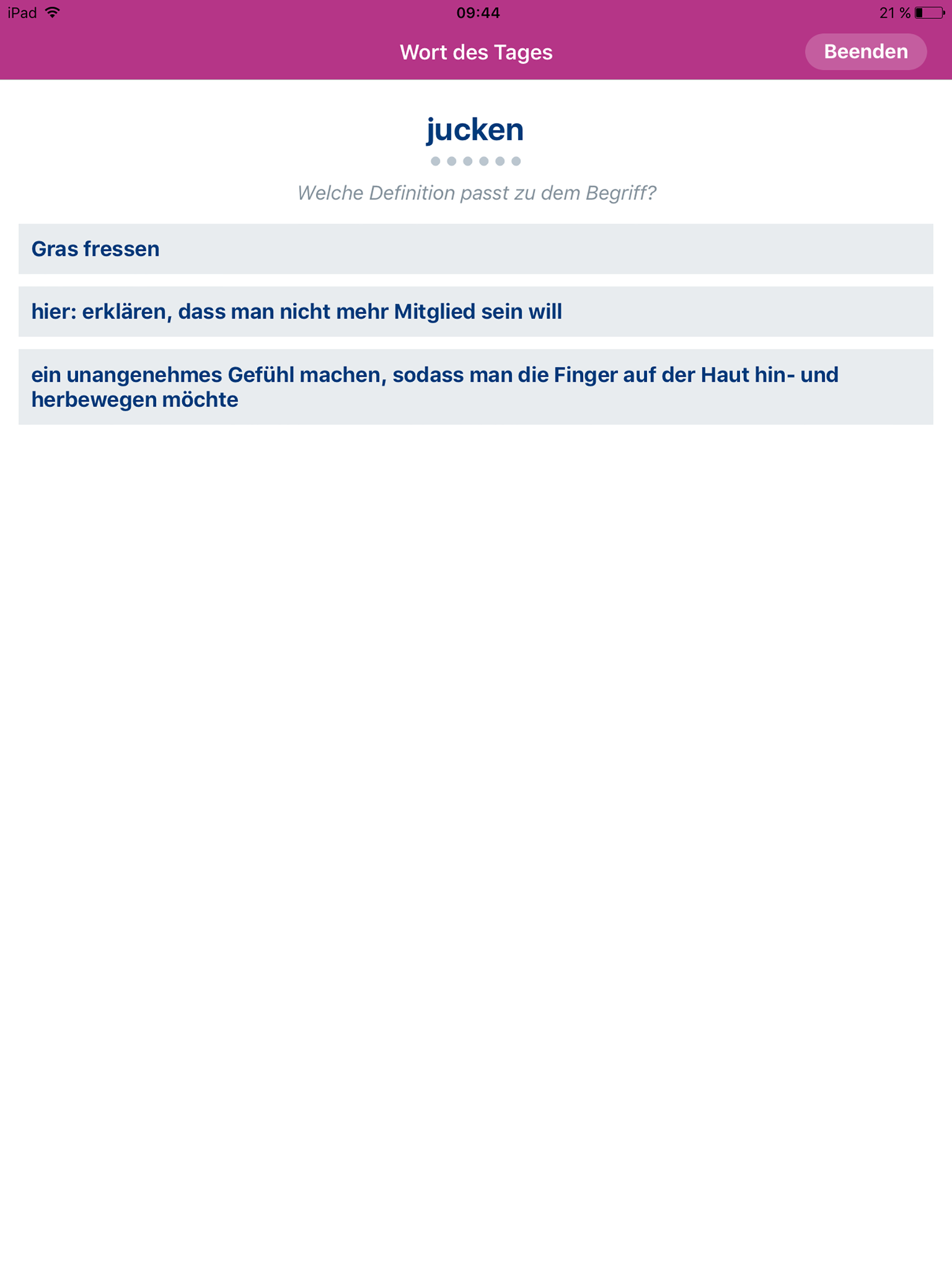 Wort des Tages: Deutsch screenshot 4