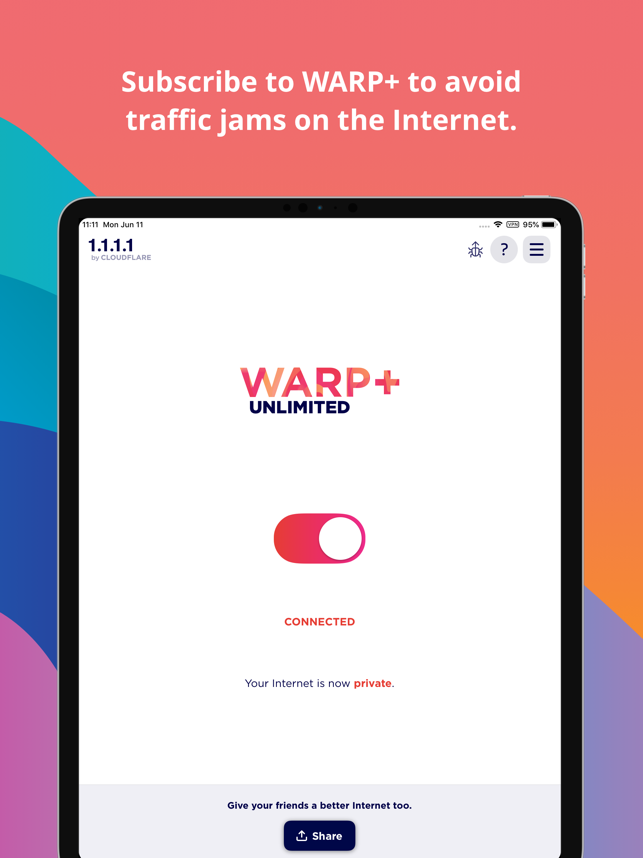‎1.1.1.1: Faster Internet Screenshot