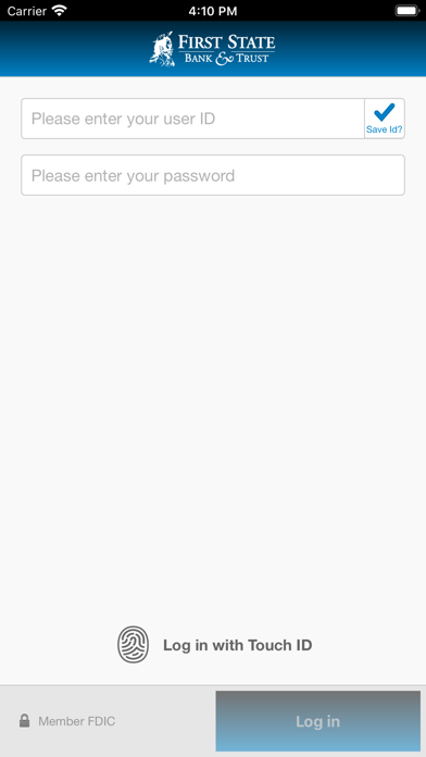First State Bank Cash Mgmt Screenshot