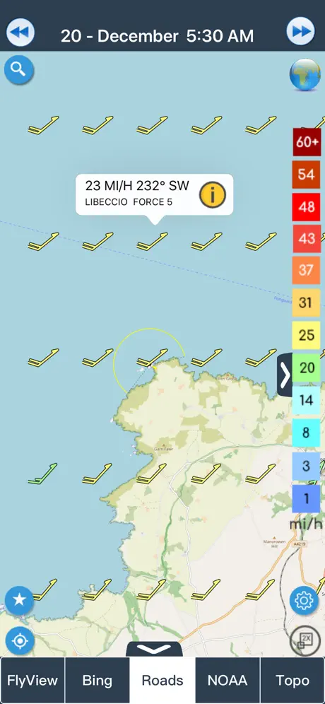 Wind forecast for Windgurus