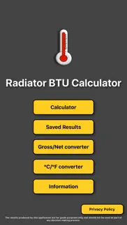 radiator / btu calculator iphone screenshot 1