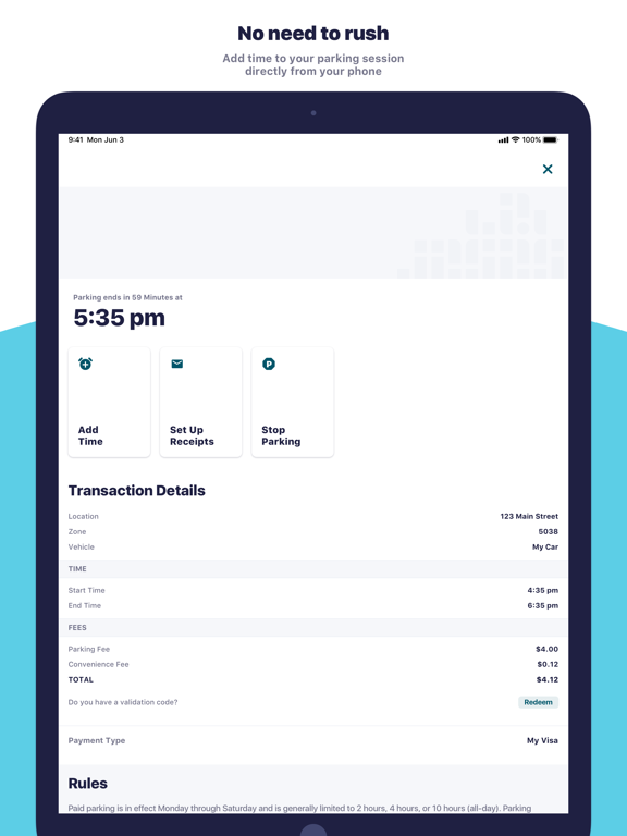 Asbury PARK – parking app iPad screenshot 4 - Travel app