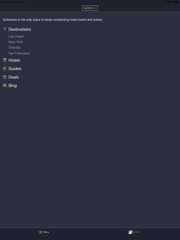 Suiteness iPad screenshot 2 - Travel app