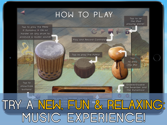 i Play My Hawaian Drums Fun iPad screenshot