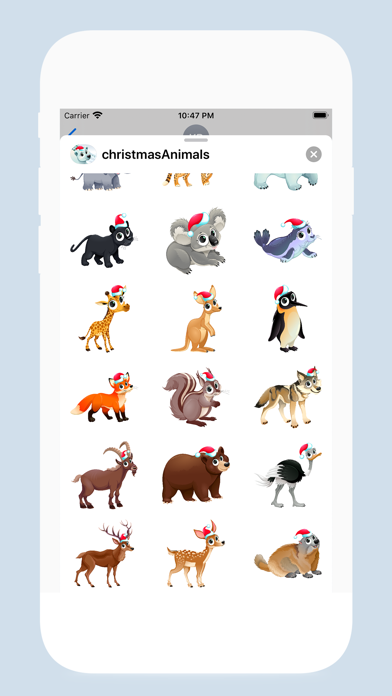 Screenshot #2 pour Christmas Animals Stickers