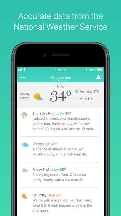 Screenshot #2 for Weather Simple – NWS Forecasts