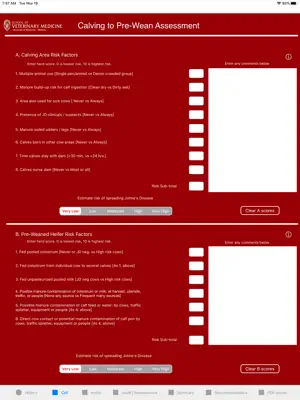 Johne's Risk Assessor screenshot 2