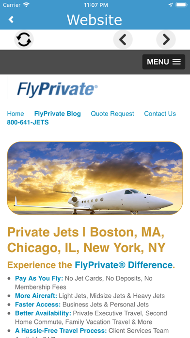 Screenshot #1 pour FlyPrivate LLC